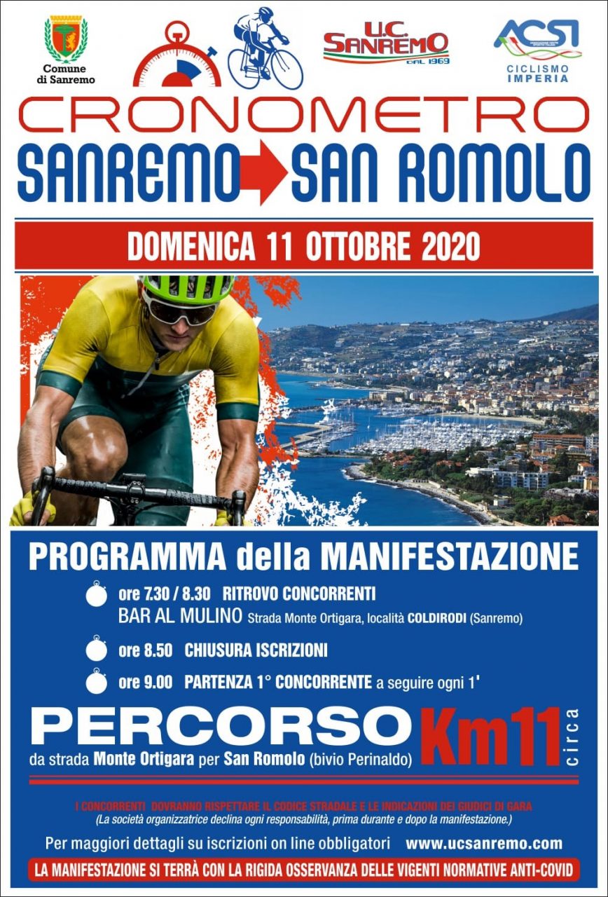 Ultimo giorno per riscriversi alla cronoscalata Sanremo-San Romolo