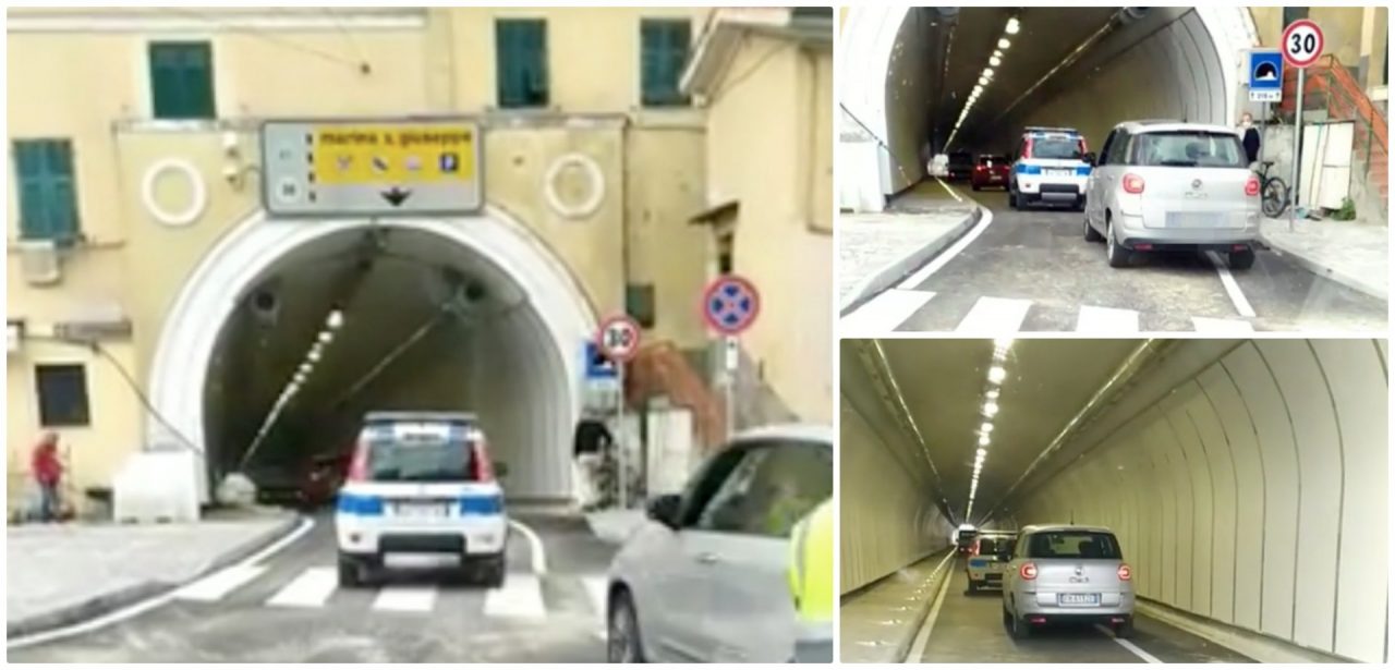 Aperta oggi la galleria degli Scoglietti che collega la città di Ventimiglia al porto. Video
