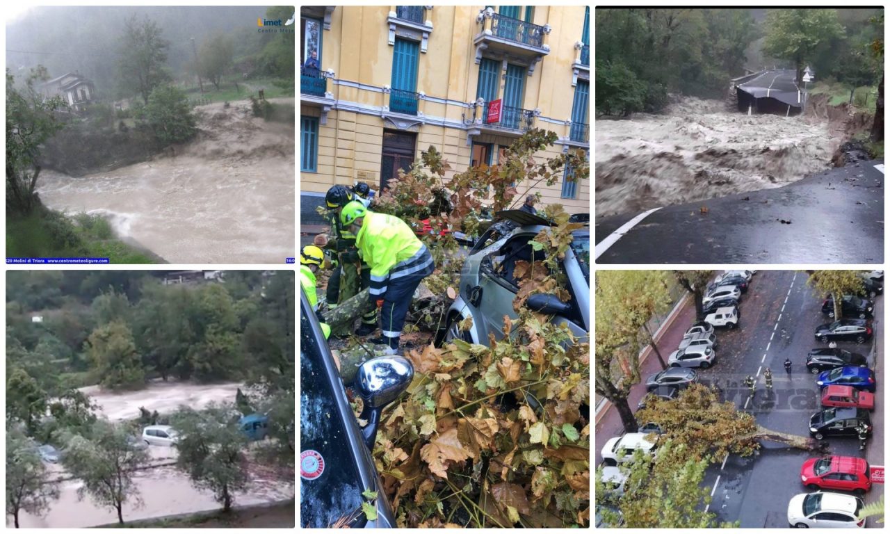 Maltempo: decine di interventi dei vvff, situazione critica nelle valli Roya e Arroscia