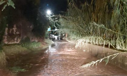 Esondato pure il torrente Nervia a Dolceacqua in località Praeli e San Filippo. Foto