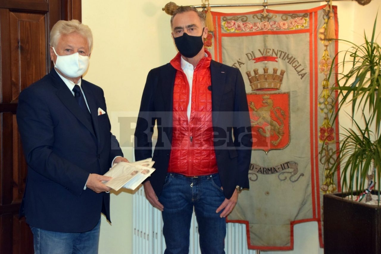 Imprenditore monegasco dona 6.000 mascherine al Comune di Ventimiglia