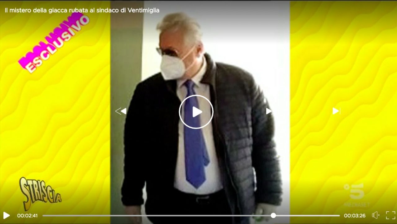 Ritrovata la fascia tricolore rubata al sindaco Scullino e il servizio finisce su Striscia la notizia