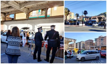 Assembramenti di 200 auto al centro tamponi drive through di Vallecrosia, intervengono i carabinieri