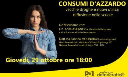 La droga nelle scuole, conferenza col vice ministro Ascani