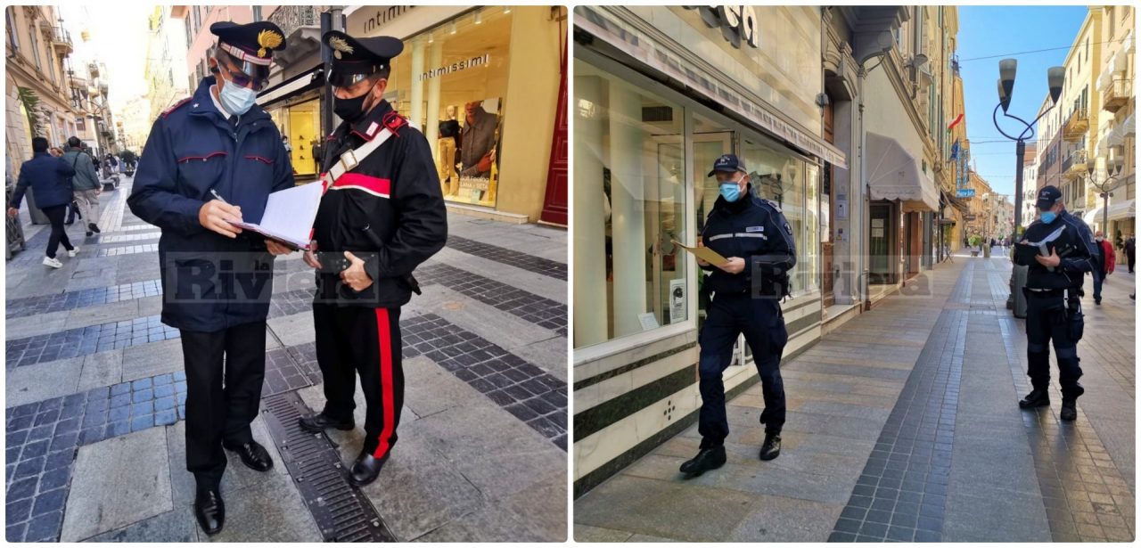 Decreto Conte:  controlli di carabinieri e polizia locale in via Matteotti, scattano i verbali