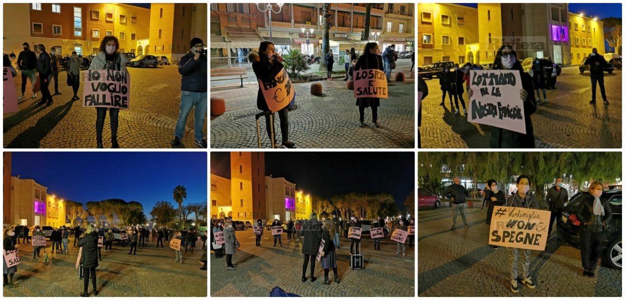 Flash mob di commercianti e imprenditrici donne a Ventimiglia. Foto e video