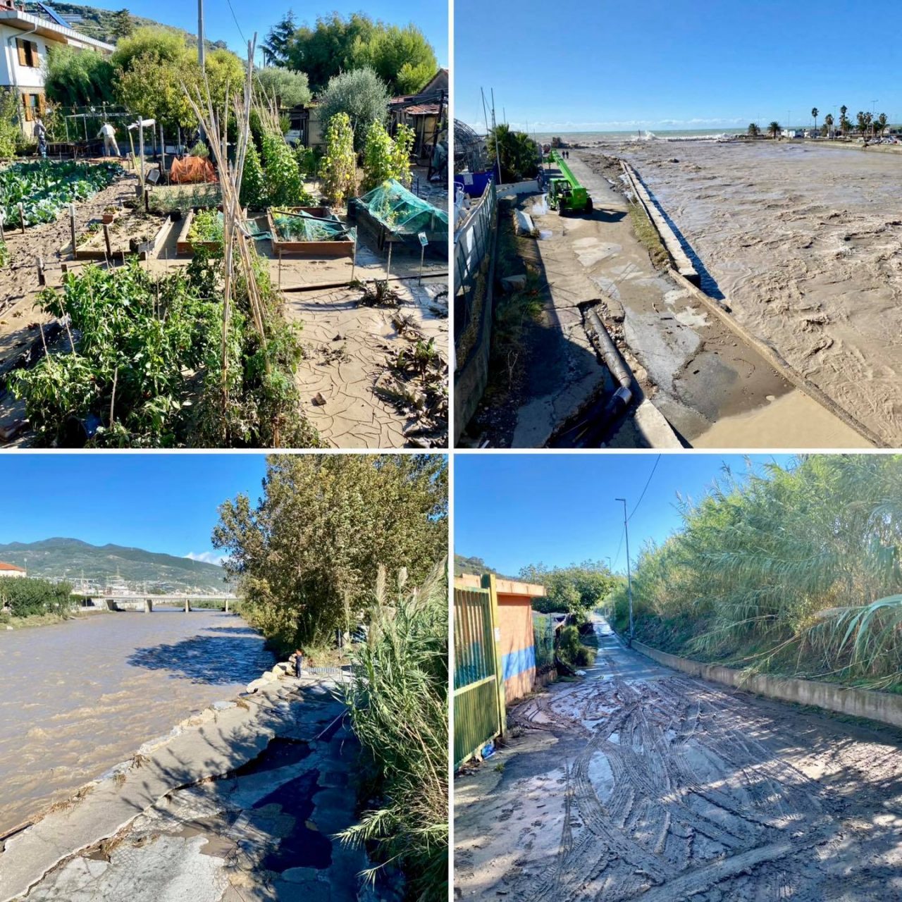 Regione Prati a Riva Ligure invasa dal fango