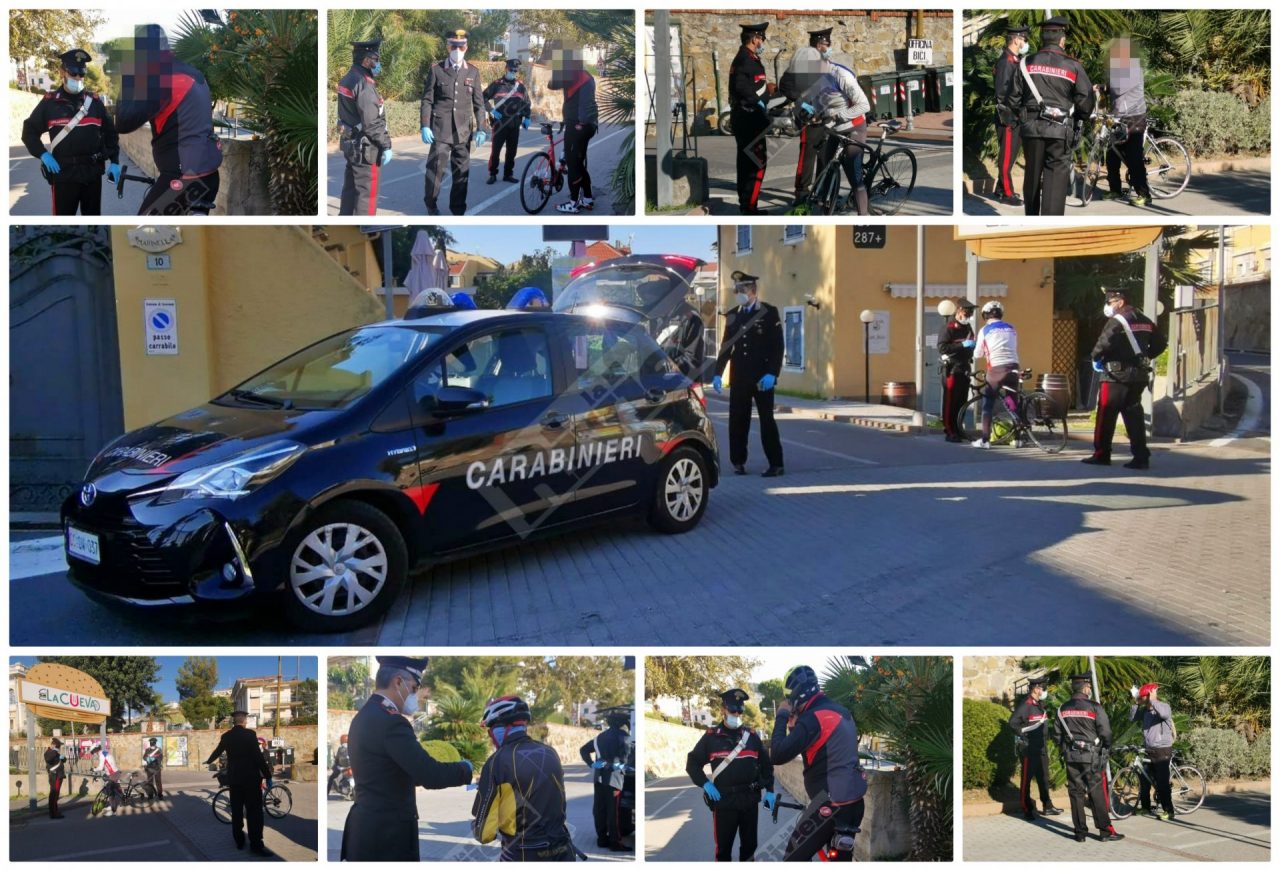 Blitz dei carabinieri sulla ciclabile contro i “furbetti” delle due ruote che cambiano Comune. Foto e Video