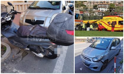 Schianto con lo scooter in corso Genova a Ventimiglia, grave un 48enne