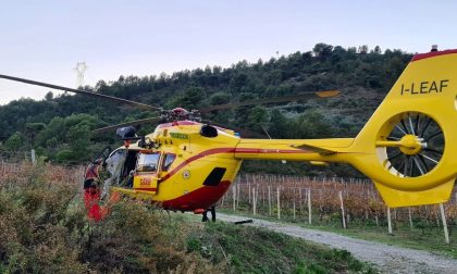 Motociclista infortunato in pista portato in elicottero al Santa Corona