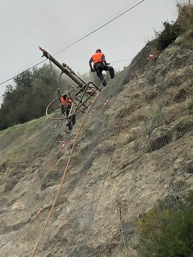 Lavori consolidamento frana via Toscanini a Ventimiglia