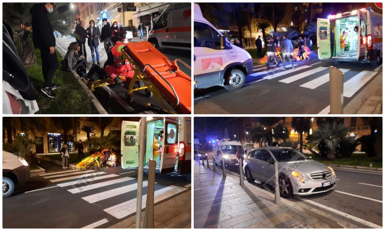 Tre ragazze investite da un ‘auto in corso Mombello a Sanremo