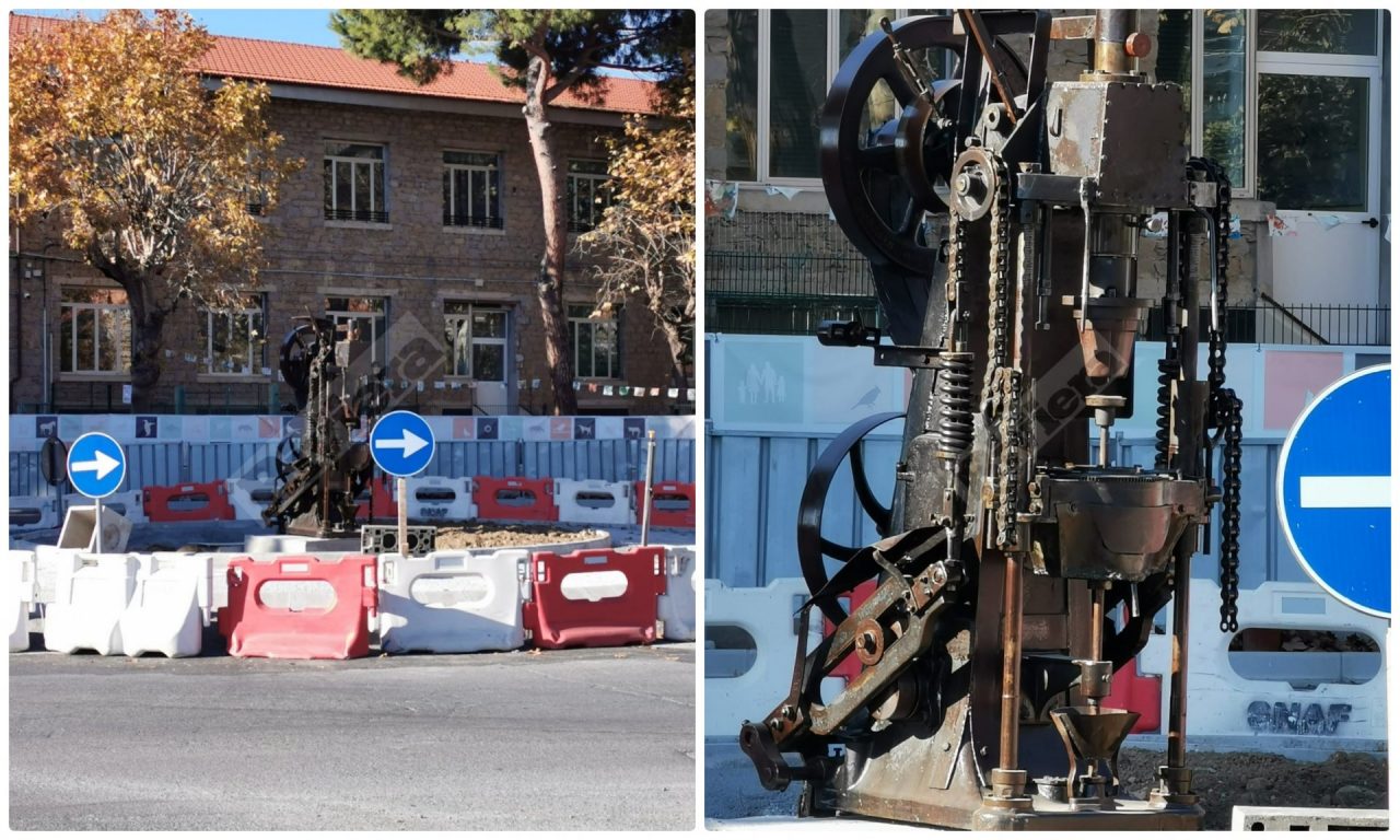 Vallecrosia: il cimelio dell’ex fabbrica Tonet al centro della rotonda divide gli abitanti
