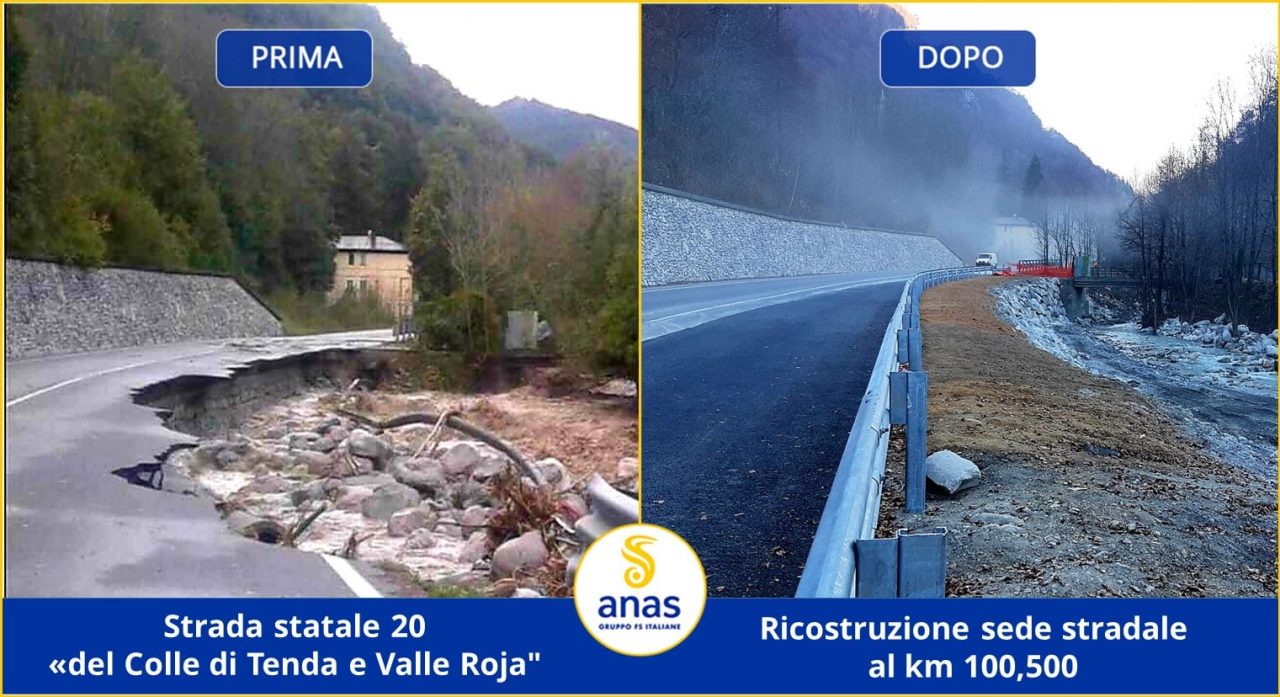 Val Roya: lavori proseguono a pieno ritmo per ripristinare la viabilità