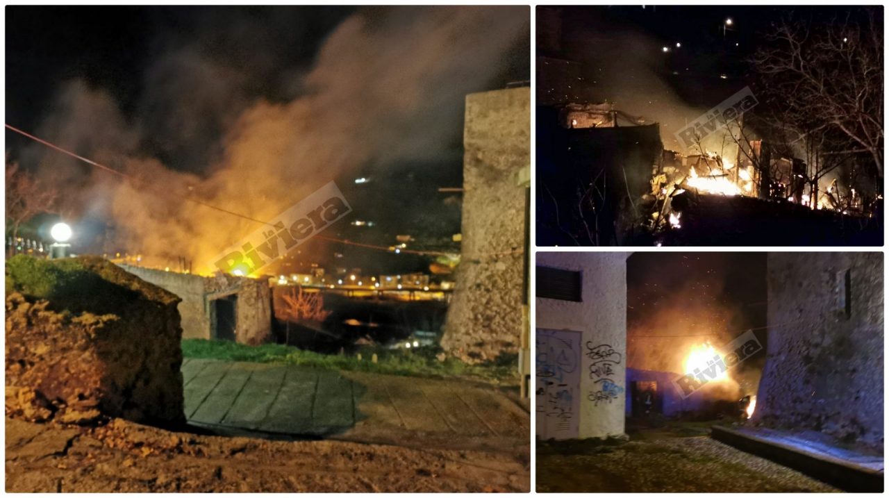Brucia una casa di campagna a Ventimiglia Alta, avvertite alcune esplosioni