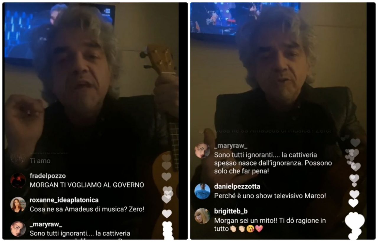 Escluso dalla giuria per le parole contro Amadeus: lo sfogo di Morgan sui social. Video