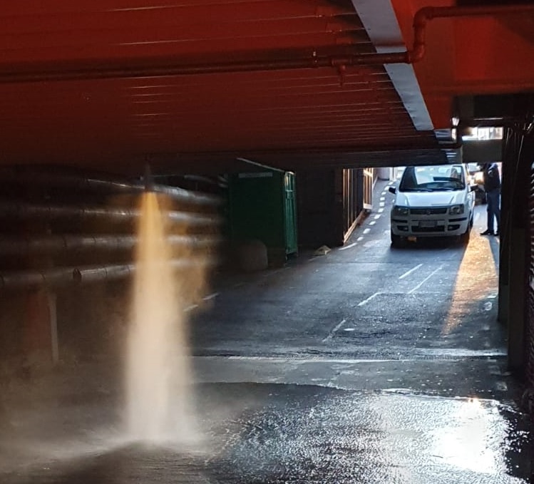 Parcheggio del Palafiori trasformato in “autolavaggio”