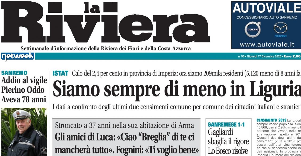 Censimento: siamo sempre di meno in Liguria