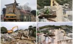 Demolita in poche ore l'ex caserma della polizia locale di Vallecrosia. Foto e Video