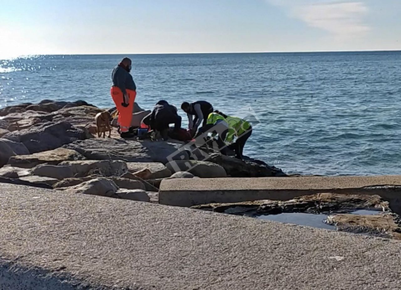 Cade dagli scogli al Porto Vecchio: grave 30enne, allertato l’elicottero. Video
