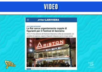Prima La Riviera su Striscia La Notizia