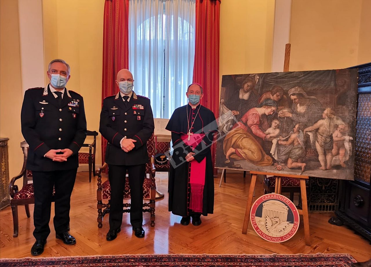 Carabinieri recuperano pala d’altare del ‘700 del seminario vescovile di Sanremo