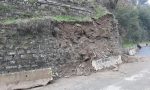 Crolla muraglione a Soldano, provinciale val Crosia è a senso unico alternato