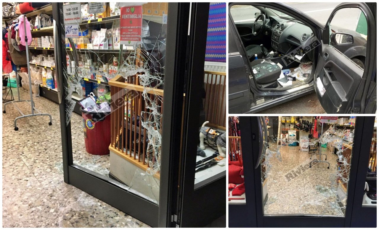 Ladri scatenati a Ventimiglia: ogni notte razzie in bar, auto e negozi. Fotoservizio