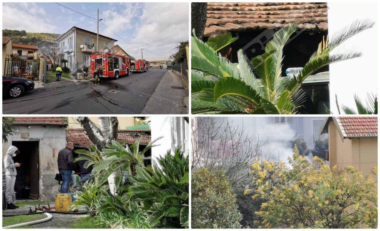 Bruciano due auto e una baracca in un parcheggio privato di Vallecrosia