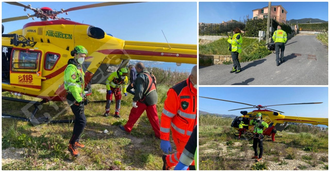 Cade dal tetto di un ristorante a Sanremo: 36enne in elicottero al Santa Corona