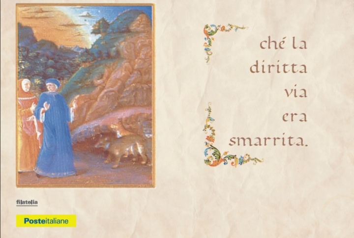 Una speciale cartolina per i 700 anni dalla morte di Dante Alighieri