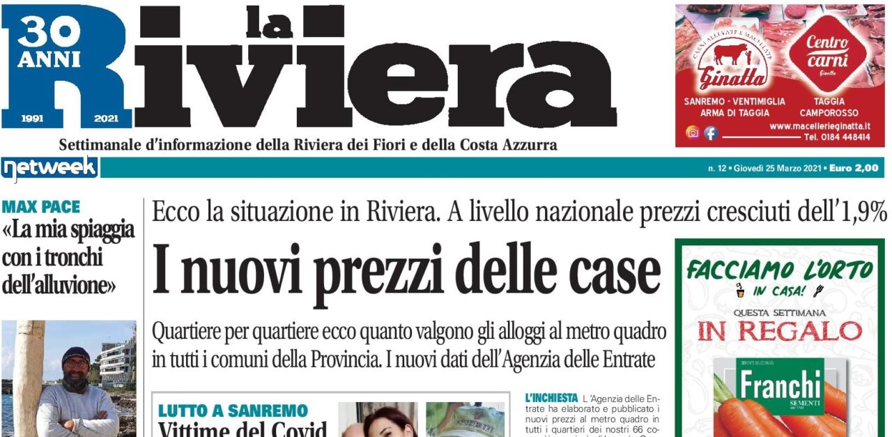Con La Riviera i prezzi delle case al metro quadro comune per comune