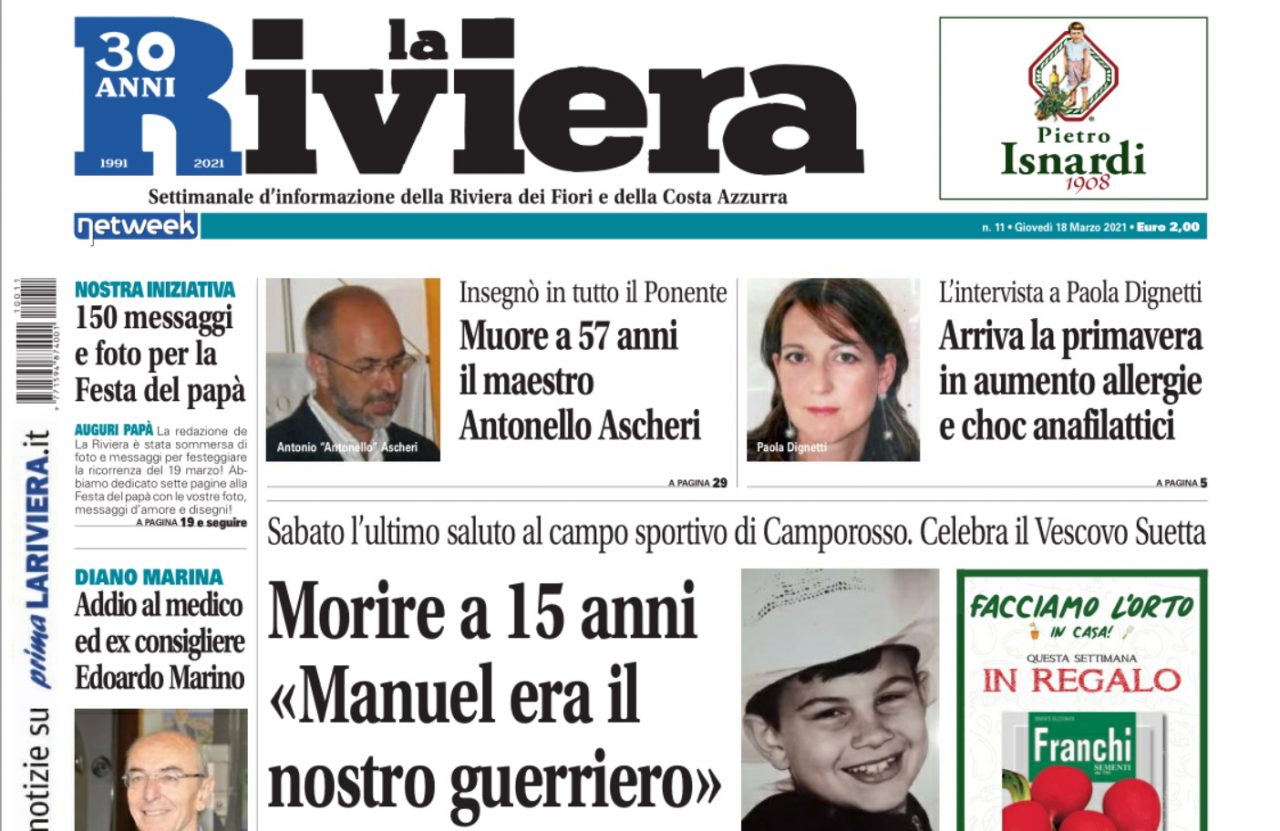 La Riviera oggi in edicola: in regalo i “Semi di ravanello” e tante esclusive