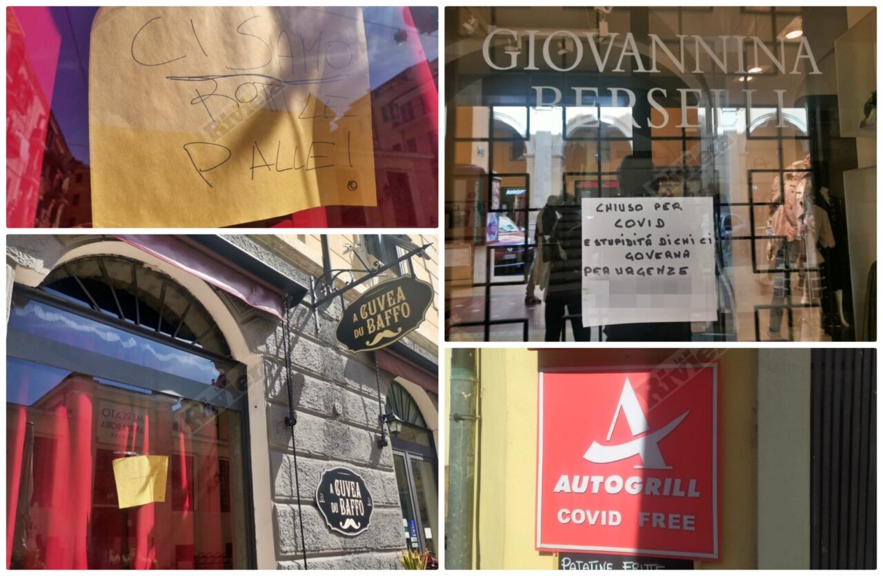 Covid e restrizioni: l’ironia viaggia sulle vetrine di bar, ristoranti e negozi chiusi