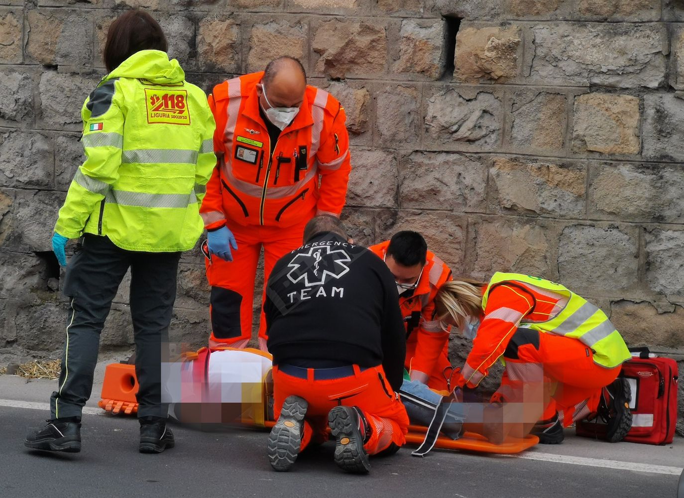 Migrante caduto da muro incidente ferrovia corso genova Ventimiglia_05