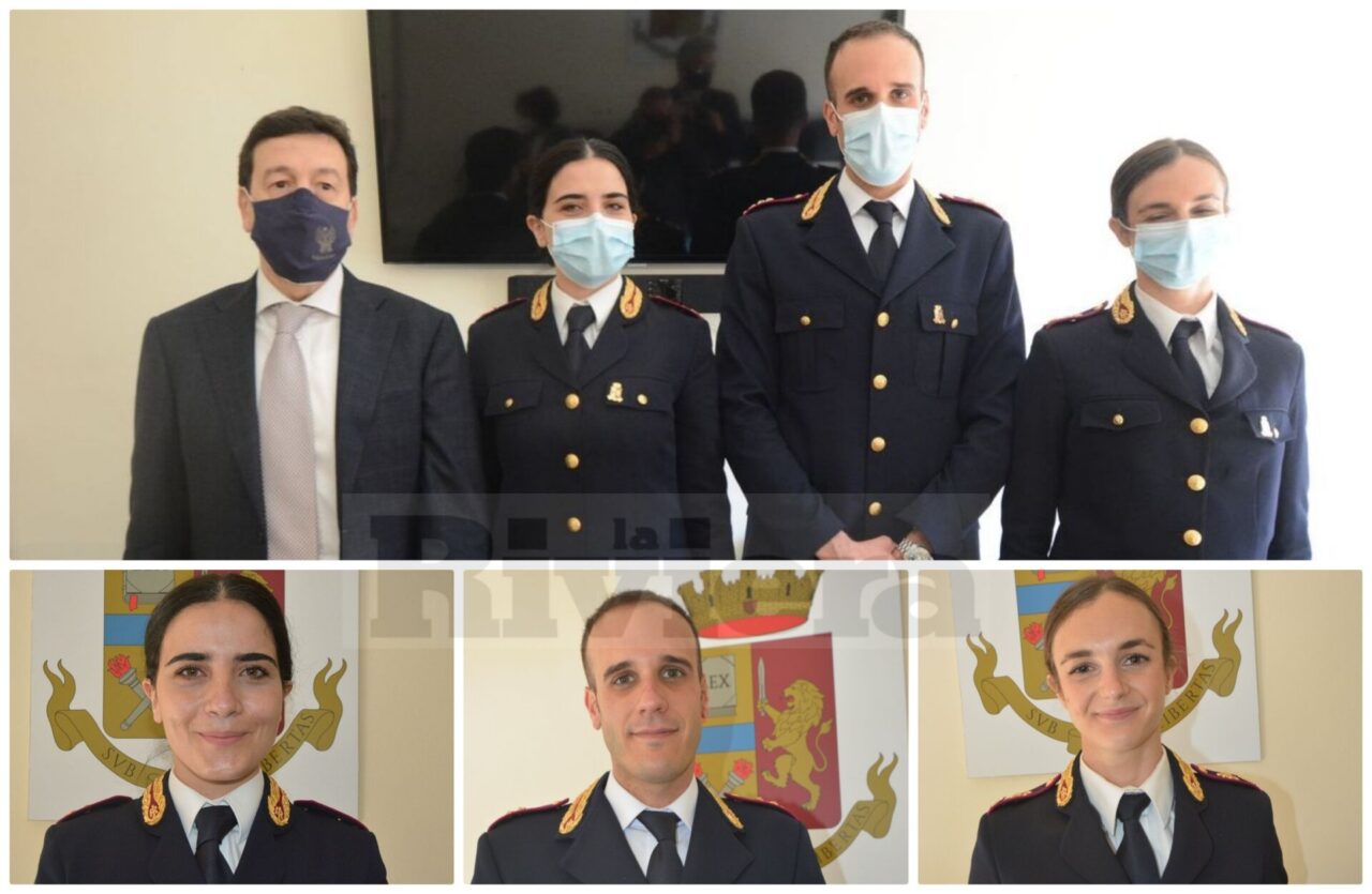 Tre nuovi funzionari di polizia in servizio alla Questura di Imperia. Video