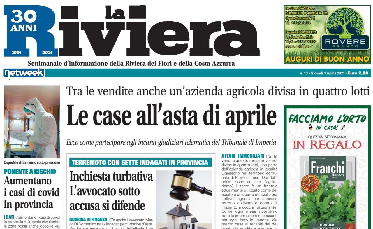 Su La Riviera le nuove case all’asta ad aprile