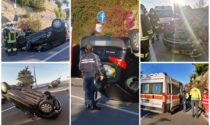 Colpo di sonno: donna di 27 anni di cappotta con l'auto a Sanremo
