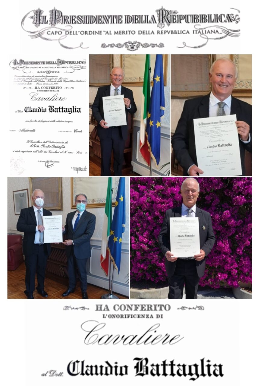 Claudio Battaglia della Lilt nominato Cavaliere della Repubblica