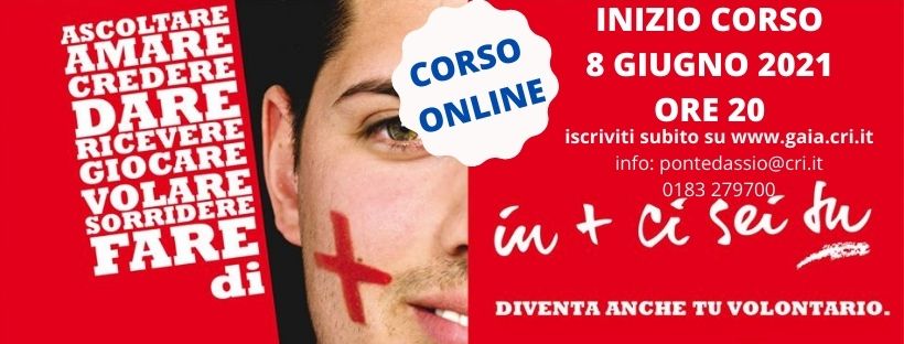 Corso per volontari alla CRI di Pontedassio