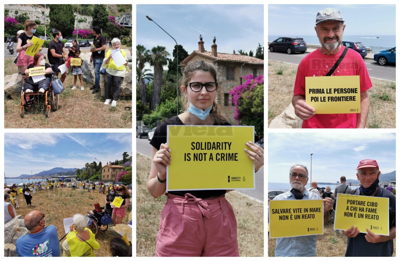 A Ventimiglia un flash mob di Amnesty per la Giornata mondiale del rifugiato