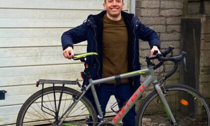 Da Bristol a Imperia in bici, Fabrizio Musso raccoglie 3500 euro