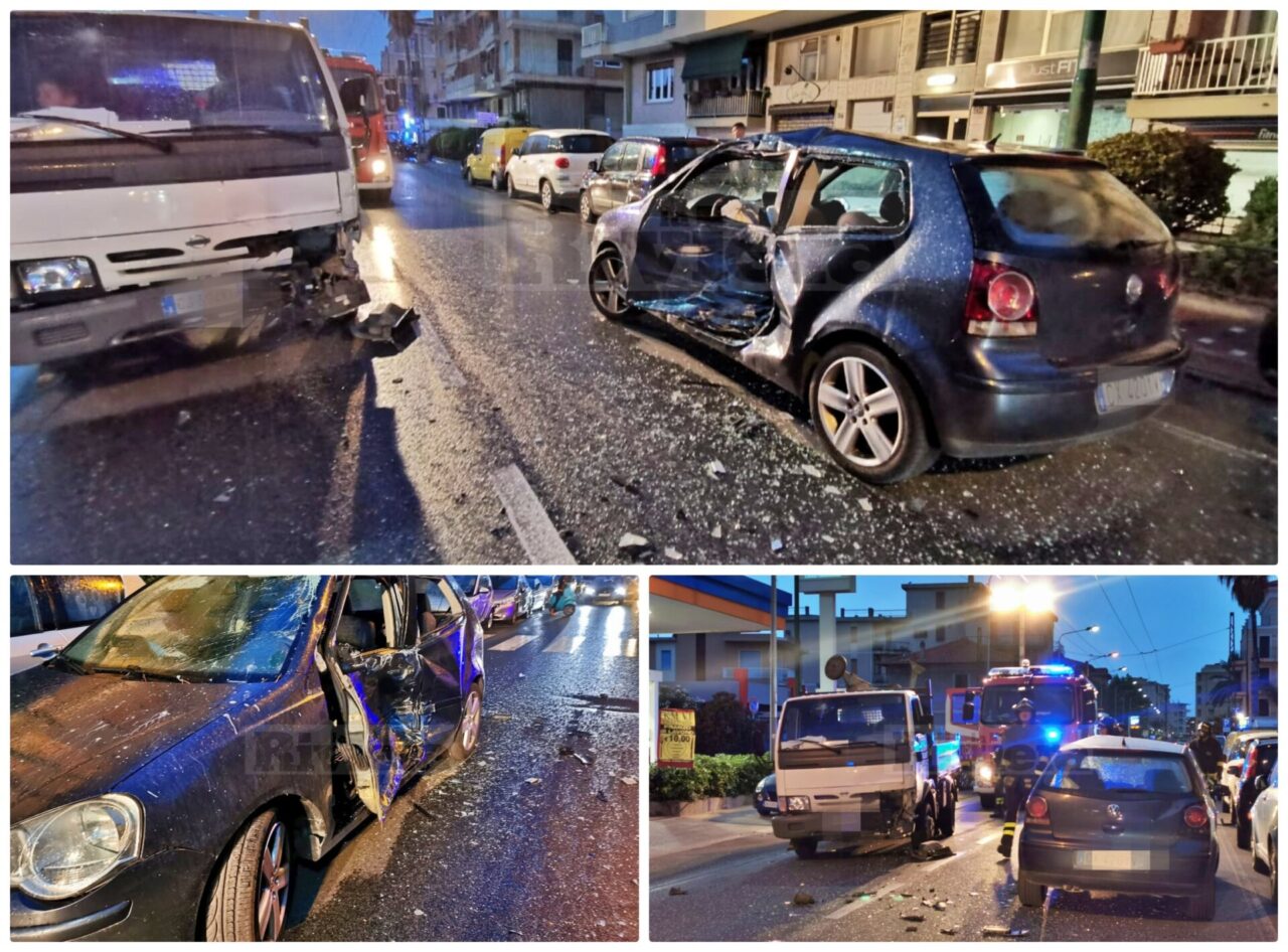 Camion si schianta contro auto sull’Aurelia a Bordighera, ferita una donna