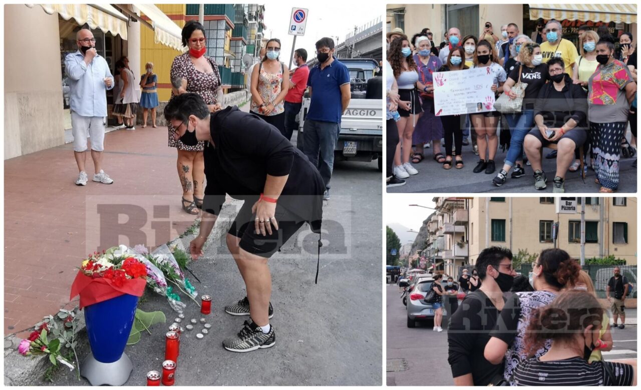 Lumini, fiori e un flash mob sul luogo del delitto per ricordare Sharon. Foto