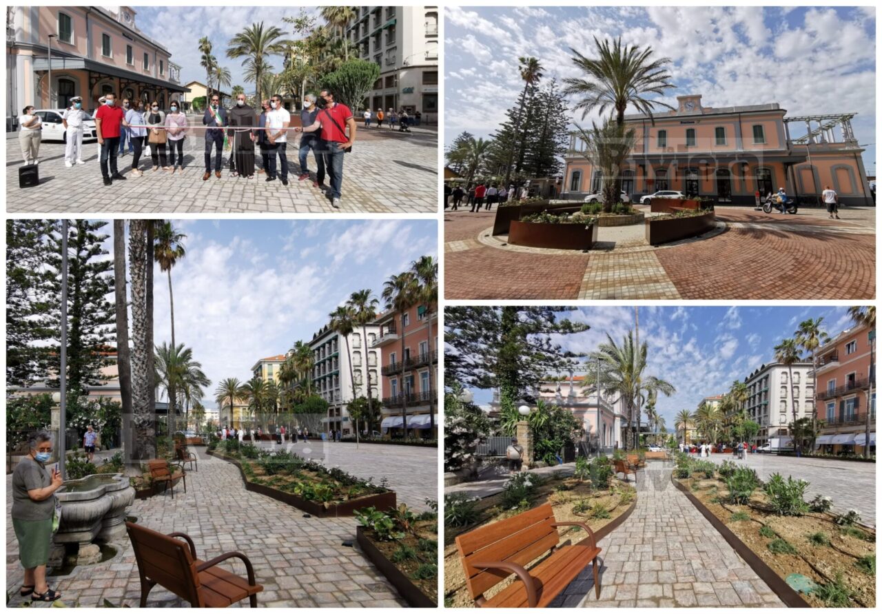 Inaugurata la nuova piazza della Stazione del Comune di Bordighera