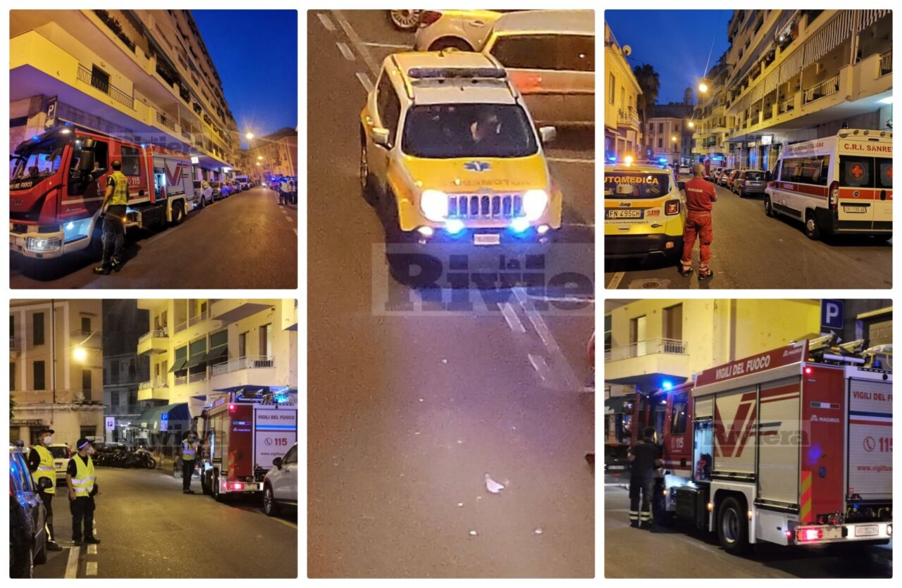 Ventilatore in corto circuito, principio di incendio in via San Francesco a Sanremo