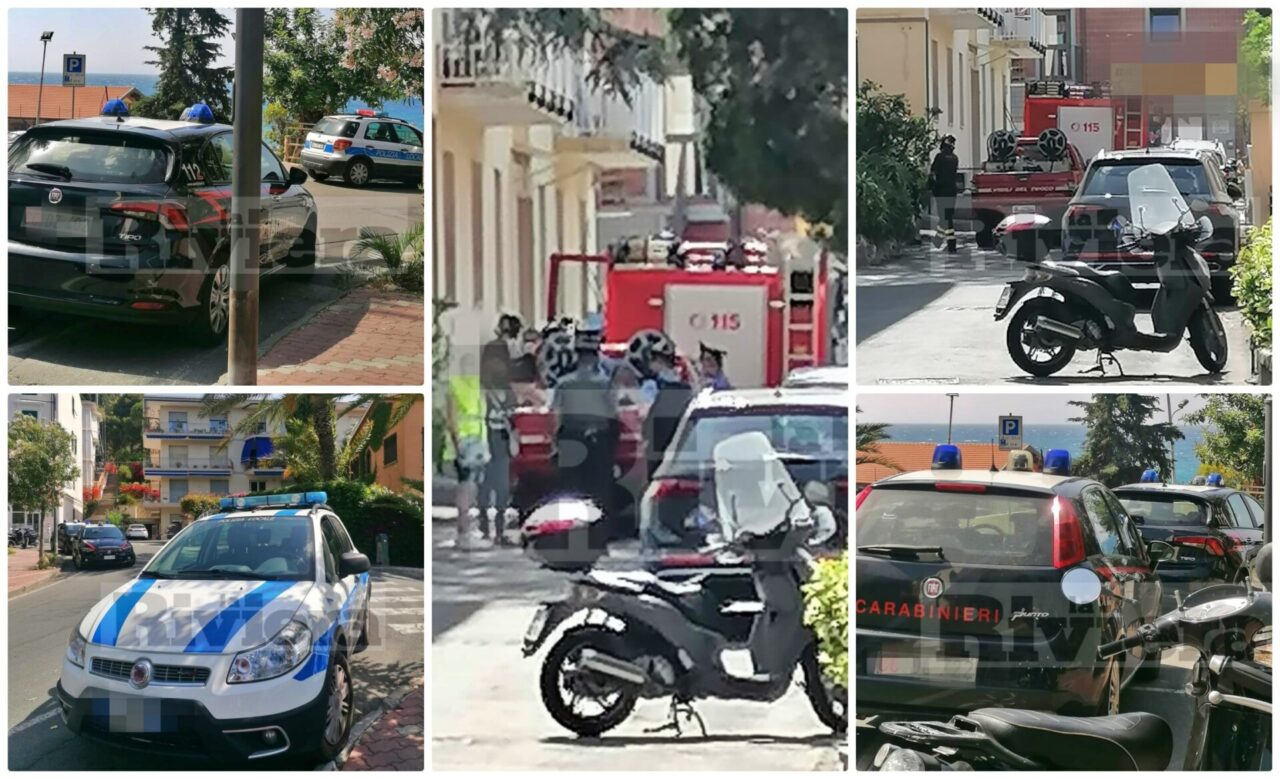 Blitz di carabinieri e vigili del fuoco a Ospedaletti per prelevare una persona in casa