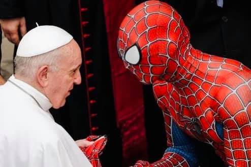 Lo spiderman ligure in udienza dal Papa