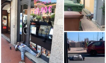 Stanchi ma soprattutto ubriachi: così la strada diventa un comodo materasso per dormire