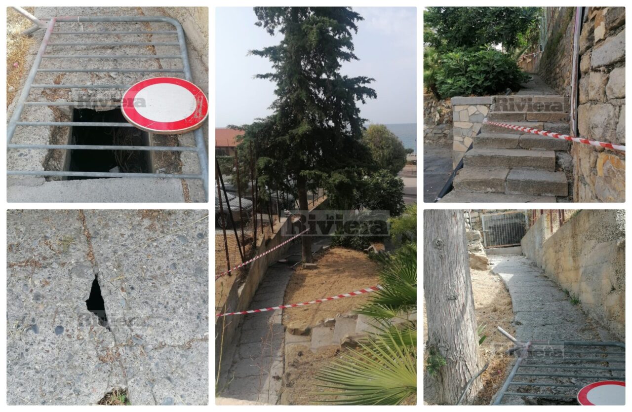 Voragine nel vicolo a Ospedaletti: pavimentazione a rischio, un ferito